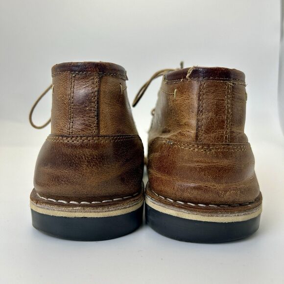Steve Madden Chukka Boots Mens Size 8 Harken 247 Cognac Brown Ankle Leather - Picture 4 of 8